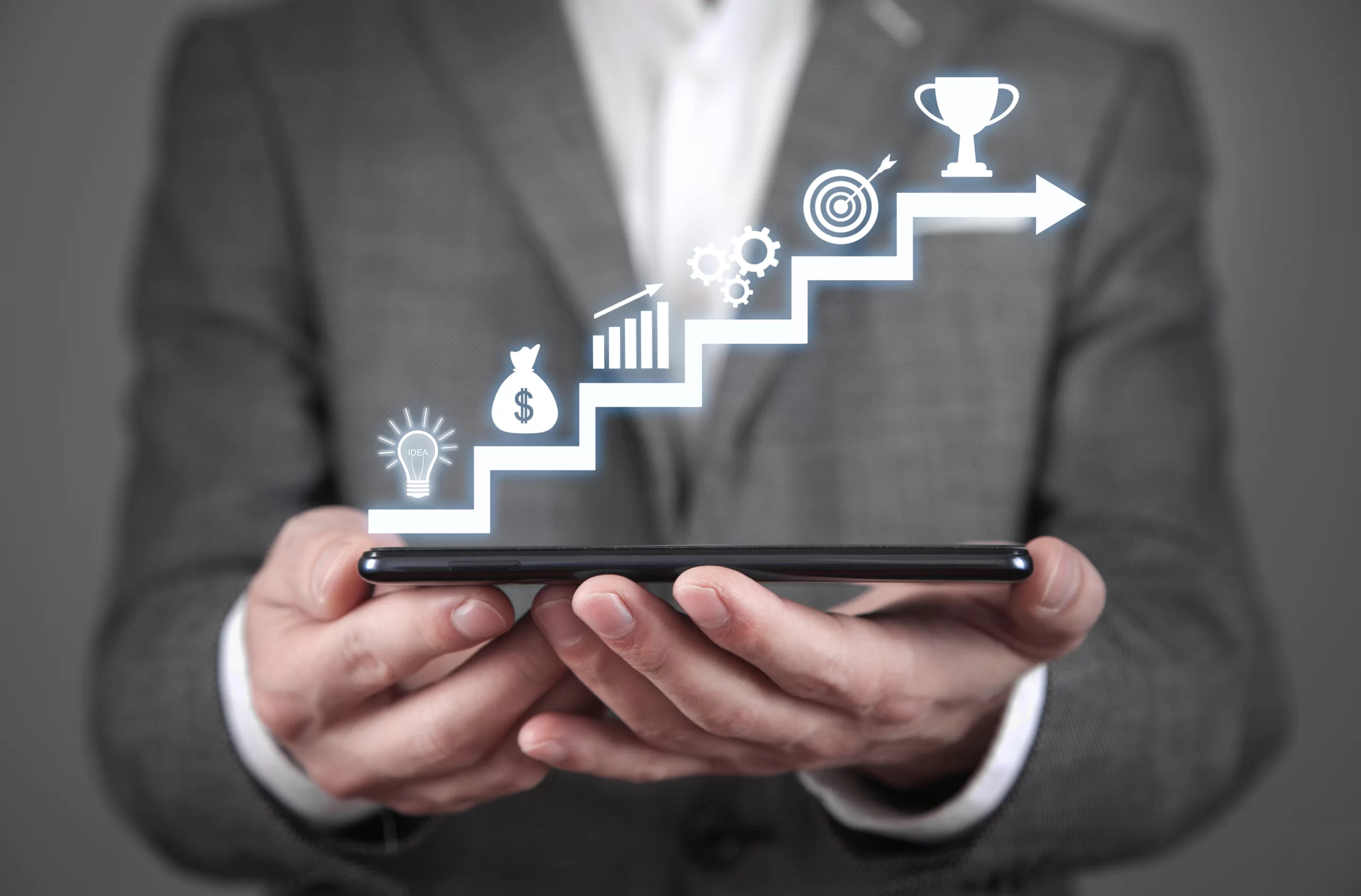 Success, career growth and business.